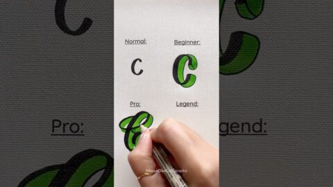 Letter “C” #shorts #nhuandaocalligraphy #lettering